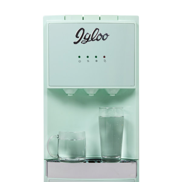Igloo Retro Bottom Load Water Cooler Dispenser, Hot, Cold Water, Holds